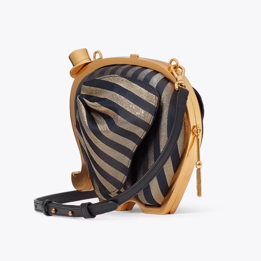 Kate Spade Ellie Striped 3d Elephant Metallic Crossbody & Clutch Bag - Picture 4 of 14